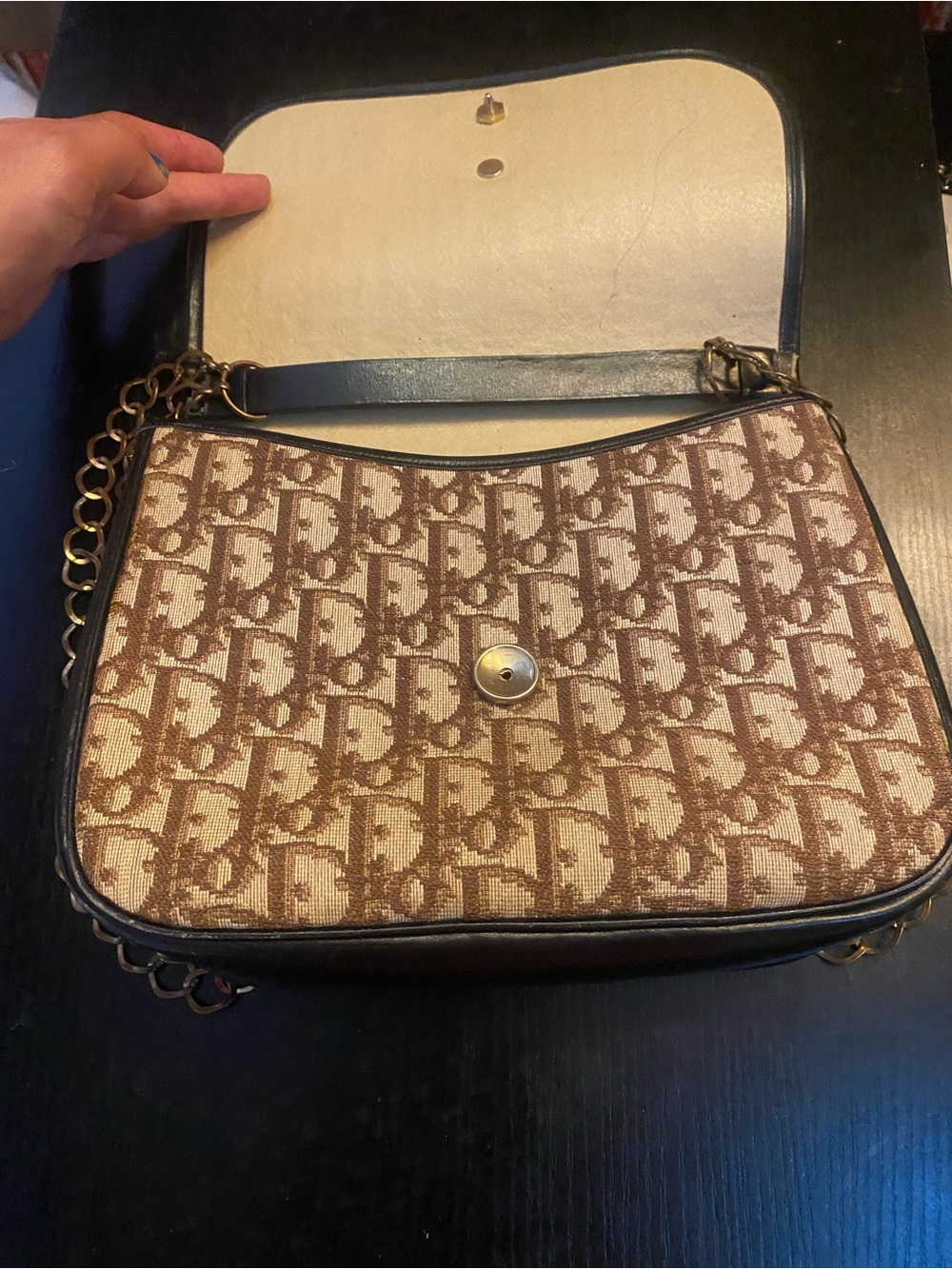 Christian Dior Vintage 23years old luxury shoulder bag. - Picture 9 of 11